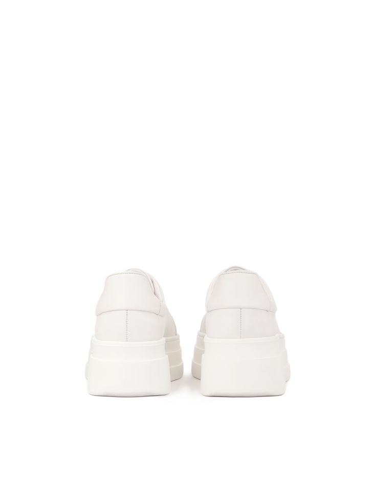 Weiße Leder-Sneakers mit dicker Sohle NERIS