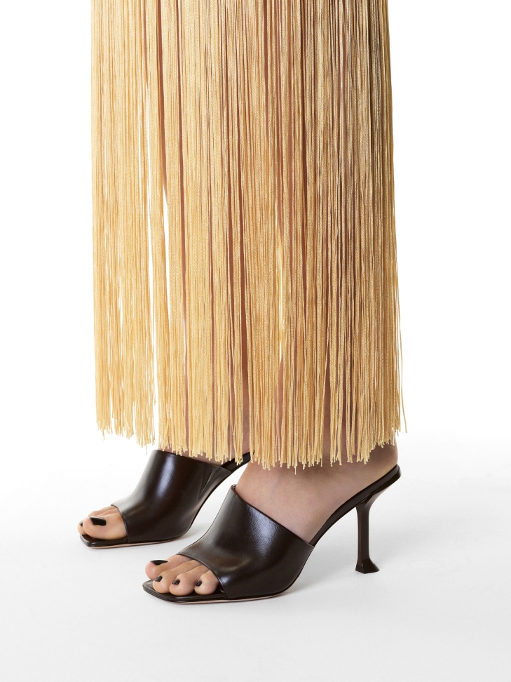 Dunkelbraune Pantoletten mit Pfannenabsatz  KS CORNELIE