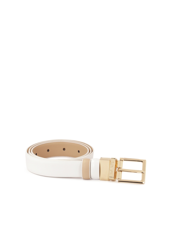 KAZAR schmaler Ledergürtel mit Monogramm PERKINS