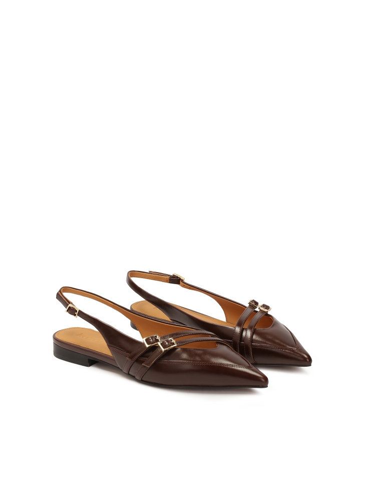 Slingback-Pumps auf flacher Sohle AMY