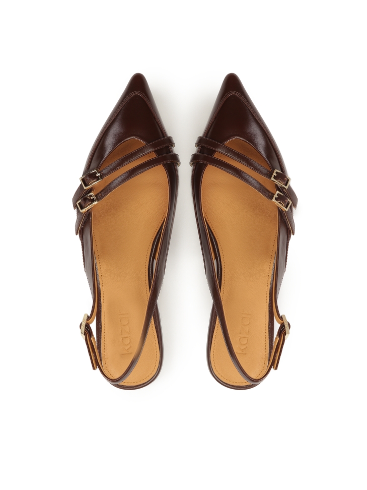 Slingback-Pumps auf flacher Sohle AMY