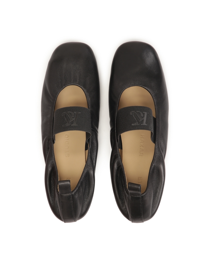 Schwarze Ballerinas mit Gummiband  KS AVRIL