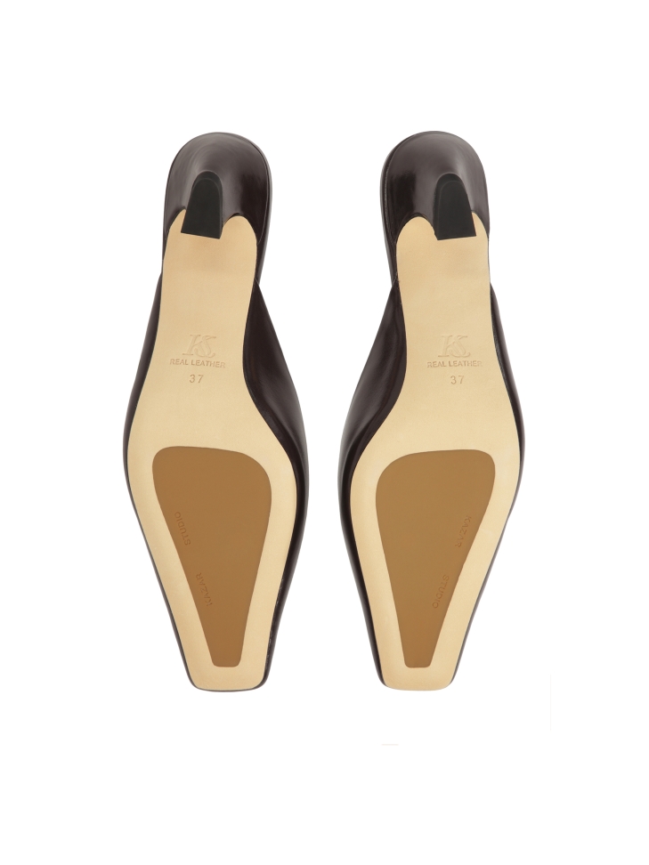 Pantoletten zum Hineinschlüpfen mit durchgehender Front  KS LEONIE