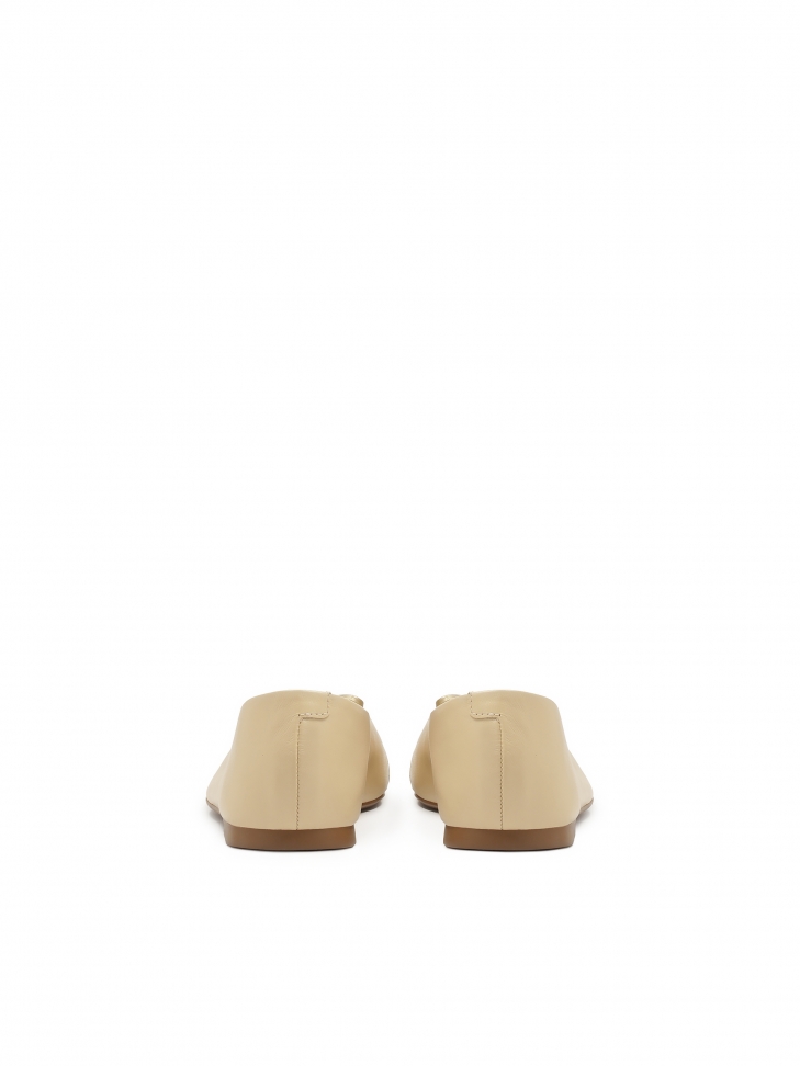 Lederballerinas mit goldenen Nasen SISSI