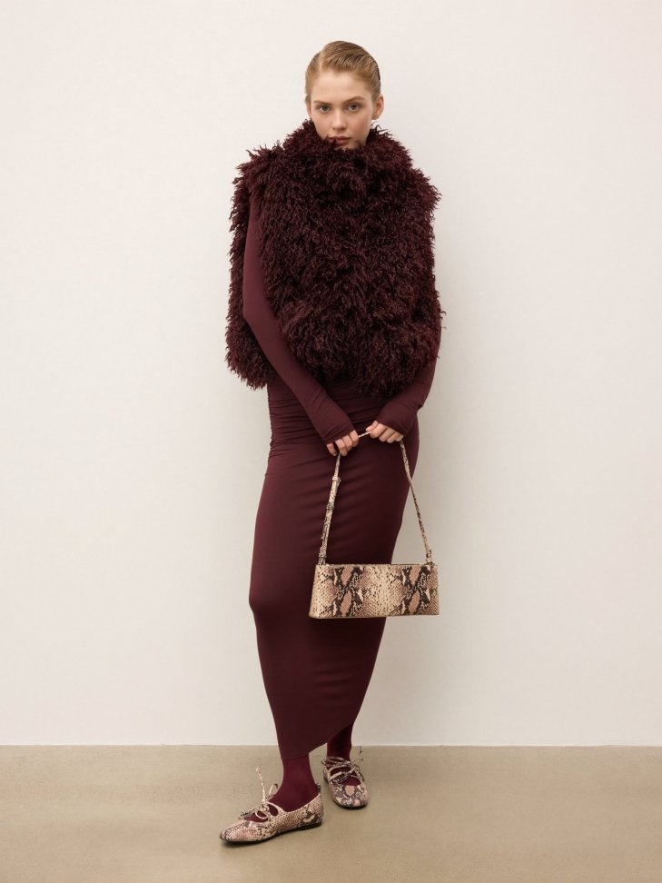 Ballerinas aus geprägtem Leder mit doppelter Bindung KS AVRIL