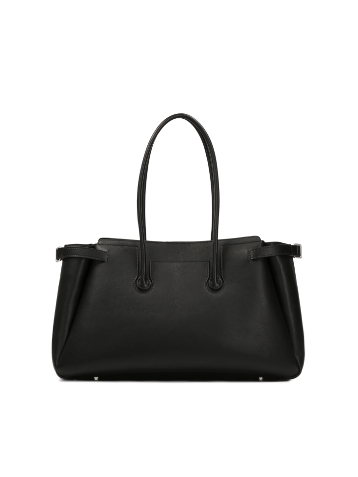 Schwarze Umhängetasche mit langen Griffen  KS MALESE