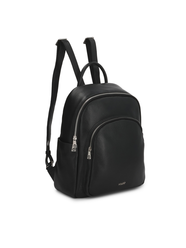 Schwarzer Lederrucksack BEATRIZA