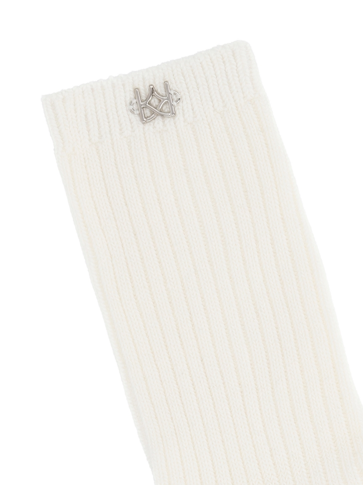 Weiße Socken aus weicher Bambusfaser MADENA