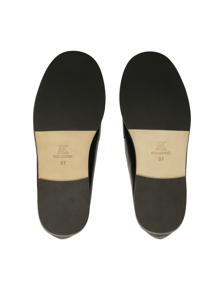 Schwarze Slipper aus Naturleder KS MODANE