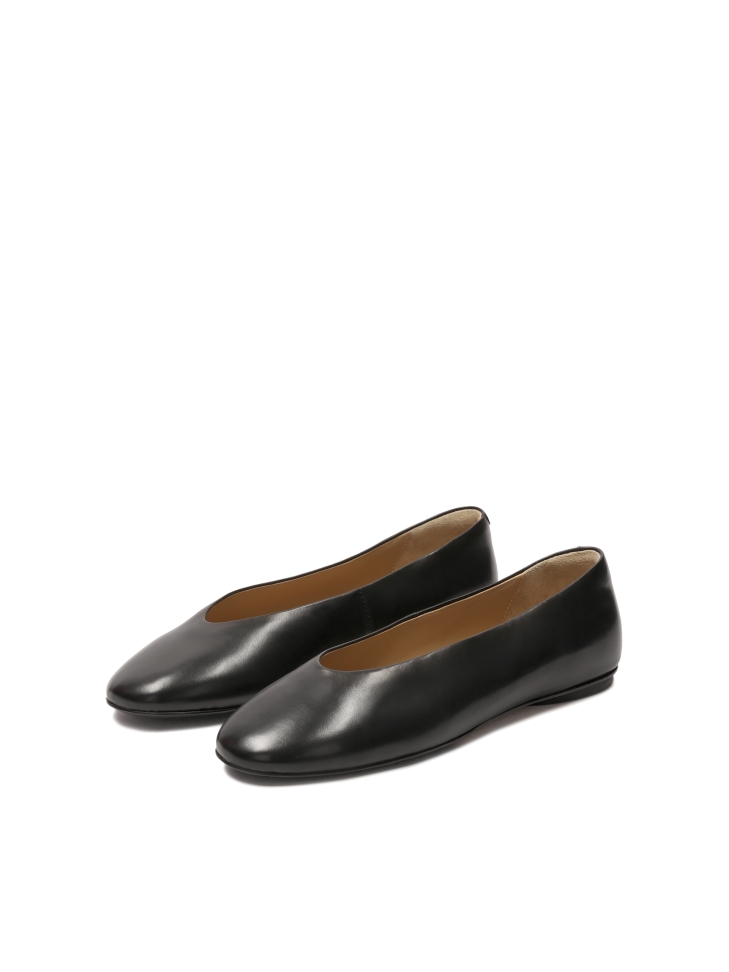 Schwarze Ballerinas aus weichem Leder  KS ANITE