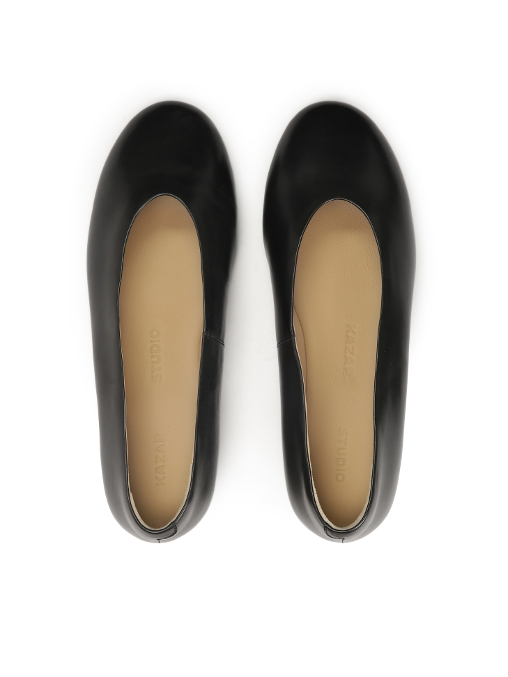 Schwarze Ballerinas aus weichem Leder  KS ANITE