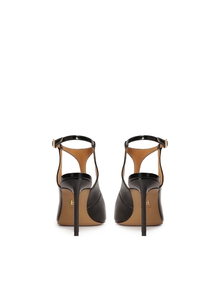 Schwarze Pumps mit offenem Absatz FELICIA