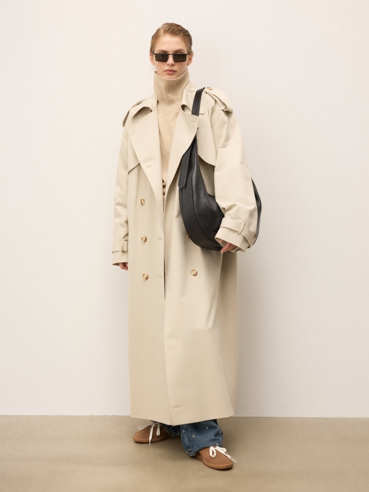 Schwarze Lederhandtasche in Form eines Horns KS CIRELLE