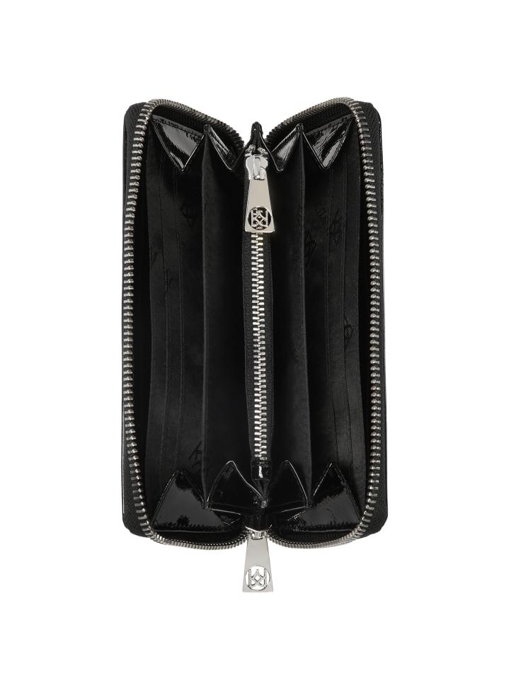 Brieftasche aus Lackleder mit Reißverschluss KAIRIS