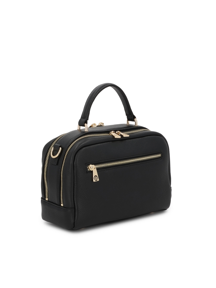 Lederhandtasche mit geometrischer Form NUTE