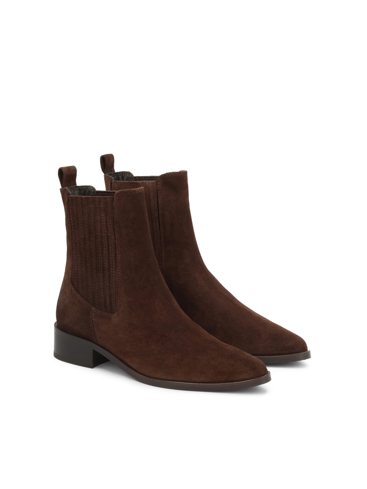 Braune Chelsea-Stiefel aus Wildleder SIRIN