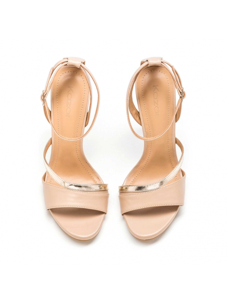 Beigefarbene Damen-Sandalen VITA