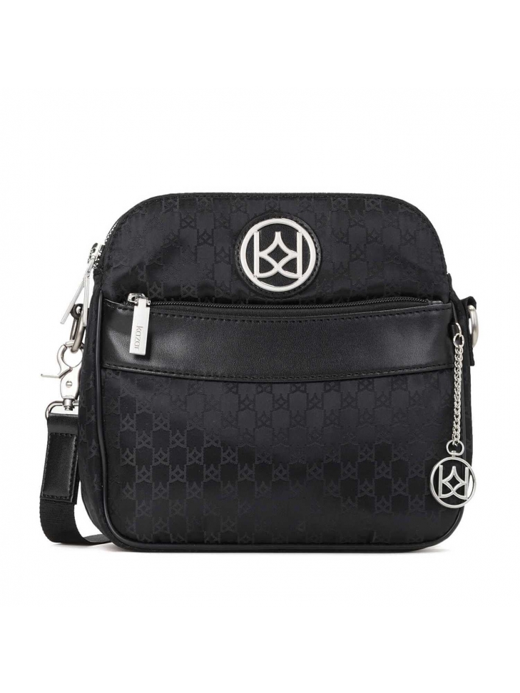 Schwarze Damen-Messenger-Tasche POLINE