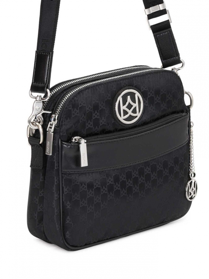 Schwarze Damen-Messenger-Tasche POLINE