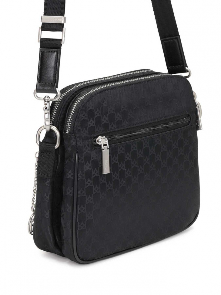 Schwarze Damen-Messenger-Tasche POLINE